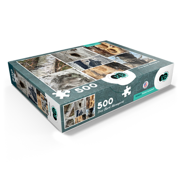 Nature Photography: Tree Bark Collage 500 Jigsaw Puzzle box view1