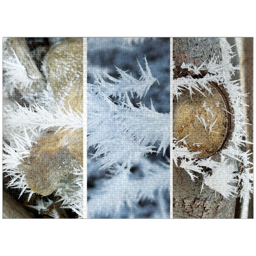 puzzleplate Nature Photography: Frosted Wintery Collage 1000 Jigsaw Puzzle