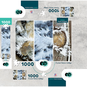 Nature Photography: Frosted Wintery Collage 1000 Jigsaw Puzzle box 3D Modell