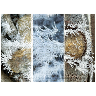 puzzleplate Nature Photography: Frosted Wintery Collage 500 Jigsaw Puzzle