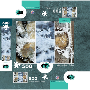 Nature Photography: Frosted Wintery Collage 500 Jigsaw Puzzle box 3D Modell