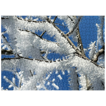 puzzleplate Nature Photography: Frosted Branches, no.1 500 Jigsaw Puzzle