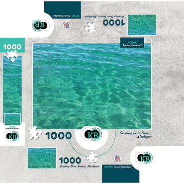Nature Photography: Tranquil Waters, Sleeping Bear Dunes, Michigan 1000 Jigsaw Puzzle box 3D Modell