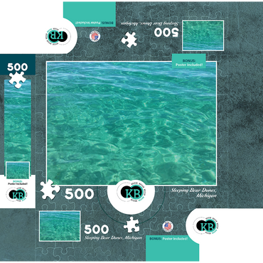 Nature Photography: Tranquil Waters, Sleeping Bear Dunes, Michigan 500 Jigsaw Puzzle box 3D Modell