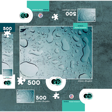 Macro Photography: Water Droplet, no.1 500 Jigsaw Puzzle box 3D Modell