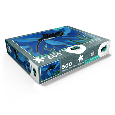 Stained Glass: Black Sting Ray 500 Jigsaw Puzzle box view1