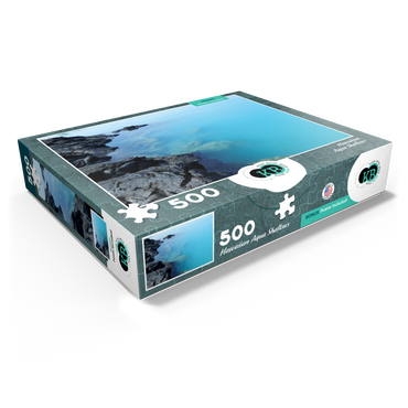 Hawaii, The Big Island: Aqua Shallows, Lava Rock Shoreline 500 Jigsaw Puzzle box view1