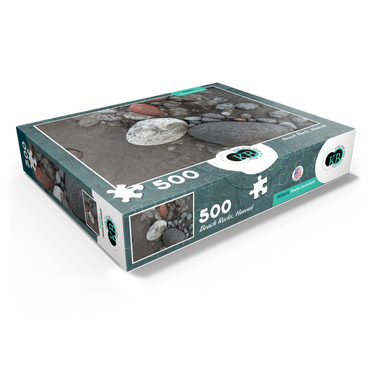 Hawaii, The Big Island: Black Sand Beach, Rocks 500 Jigsaw Puzzle box view1