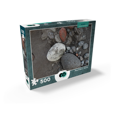 Hawaii, The Big Island: Black Sand Beach, Rocks 500 Jigsaw Puzzle box view2