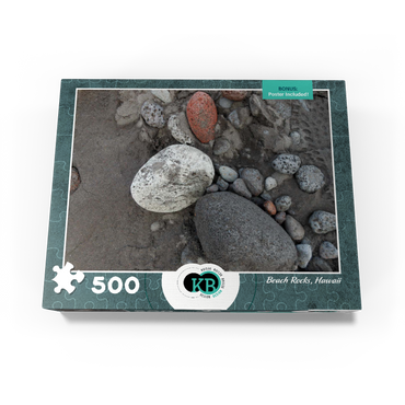 Hawaii, The Big Island: Black Sand Beach, Rocks 500 Jigsaw Puzzle box view3