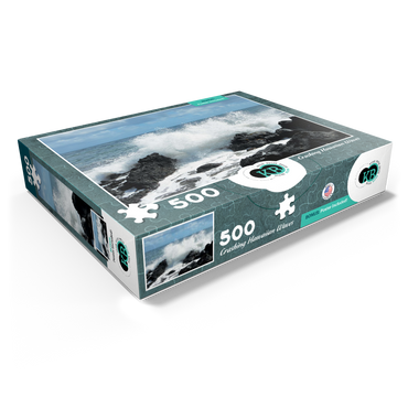 Hawaii, The Big Island: Waves Crashing Over Rocks 500 Jigsaw Puzzle box view1