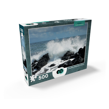 Hawaii, The Big Island: Waves Crashing Over Rocks 500 Jigsaw Puzzle box view2