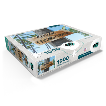Hawaii, The Big Island: Beach Signage, Falling Coconuts 1000 Jigsaw Puzzle box view1