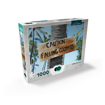 Hawaii, The Big Island: Beach Signage, Falling Coconuts 1000 Jigsaw Puzzle box view2