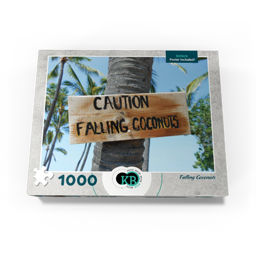 Hawaii, The Big Island: Beach Signage, Falling Coconuts 1000 Jigsaw Puzzle box view3
