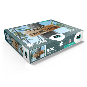 Hawaii, The Big Island: Beach Signage, Falling Coconuts 500 Jigsaw Puzzle box view1