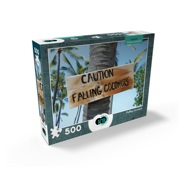 Hawaii, The Big Island: Beach Signage, Falling Coconuts 500 Jigsaw Puzzle box view2
