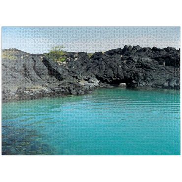 puzzleplate Hawaii, The Big Island: Lava Rocks Shoreline, no.1 1000 Jigsaw Puzzle
