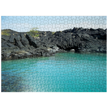 puzzleplate Hawaii, The Big Island: Lava Rocks Shoreline, no.1 500 Jigsaw Puzzle