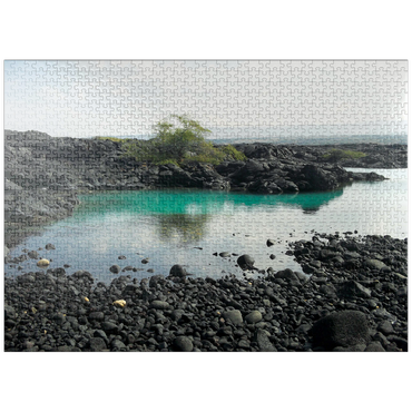 puzzleplate Hawaii, The Big Island: Lava Rocks Shoreline, no.2 1000 Jigsaw Puzzle