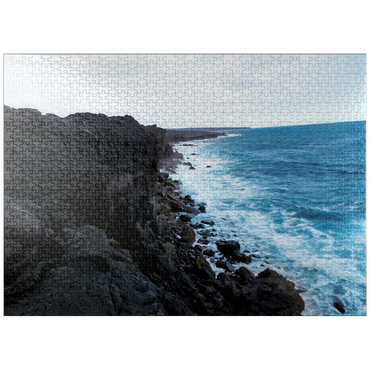 puzzleplate Hawaii, The Big Island: Lava Flow Coastline 1000 Jigsaw Puzzle