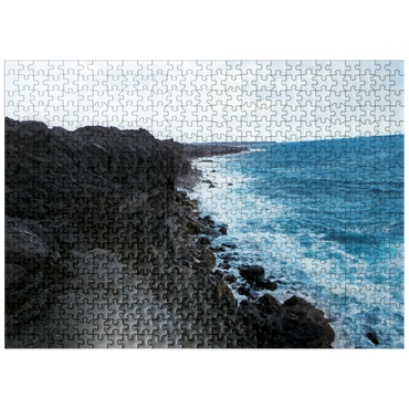 puzzleplate Hawaii, The Big Island: Lava Flow Coastline 500 Jigsaw Puzzle