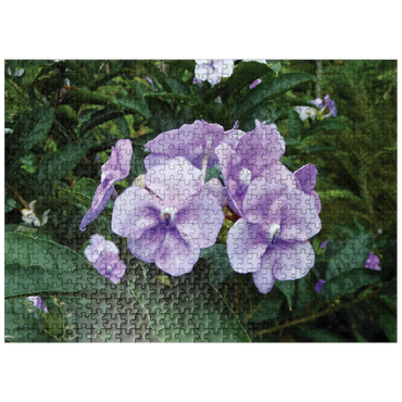 puzzleplate Hawaii, The Big Island: Lavender Island Flowers 500 Jigsaw Puzzle