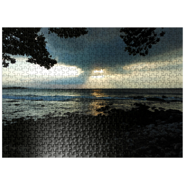 puzzleplate Hawaii, The Big Island: Pacific Shoreline Sunset 500 Jigsaw Puzzle