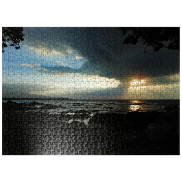 puzzleplate Hawaii, The Big Island: Sunset on the Pacific Shoreline 500 Jigsaw Puzzle
