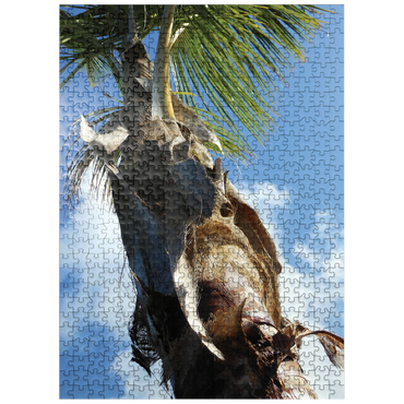 puzzleplate Hawaii, The Big Island: Palm Branches in the Sky 500 Jigsaw Puzzle