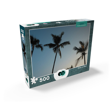 Hawaii, The Big Island: Palm Trees at Dusk 500 Jigsaw Puzzle box view2