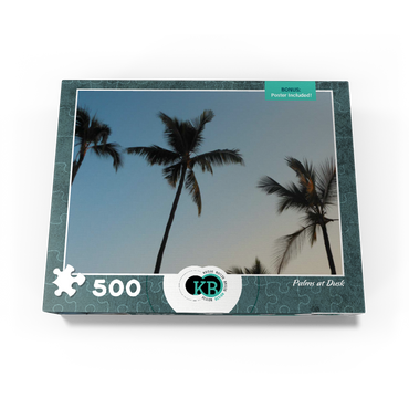 Hawaii, The Big Island: Palm Trees at Dusk 500 Jigsaw Puzzle box view3