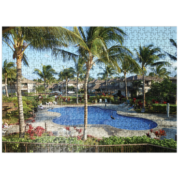 puzzleplate Hawaii, The Big Island: Poolside Paradise Resort 500 Jigsaw Puzzle