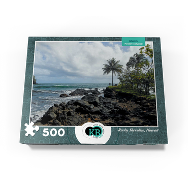 Hawaii, The Big Island: Rocky Shoreline, no.1 500 Jigsaw Puzzle box view3