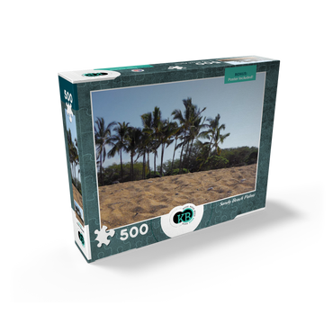 Hawaii, The Big Island: Sandy Beach Palm Trees 500 Jigsaw Puzzle box view2