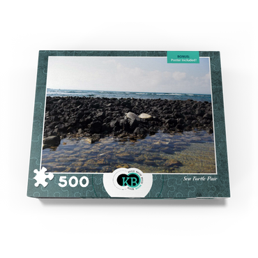 Hawaii, The Big Island: Sea Turtle Pair 500 Jigsaw Puzzle box view3