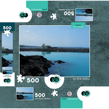 Hawaii, The Big Island: Sea Turtle Shallows, no.2 500 Jigsaw Puzzle box 3D Modell