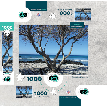 Hawaii, The Big Island: Shoreline Branches 1000 Jigsaw Puzzle box 3D Modell