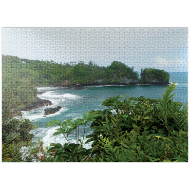 puzzleplate Hawaii, The Big Island: Shoreline Surf Hawaii, no.1 1000 Jigsaw Puzzle