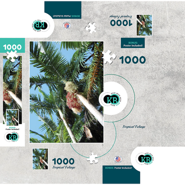 Hawaii, The Big Island: Tropical Foliage 1000 Jigsaw Puzzle box 3D Modell