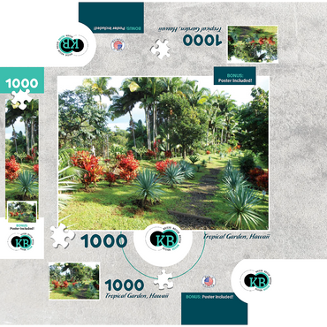 Hawaii, The Big Island: Tropical Garden 1000 Jigsaw Puzzle box 3D Modell