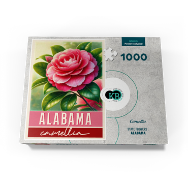 State Flowers Series: Alabama, Camellia 1000 Jigsaw Puzzle box view3