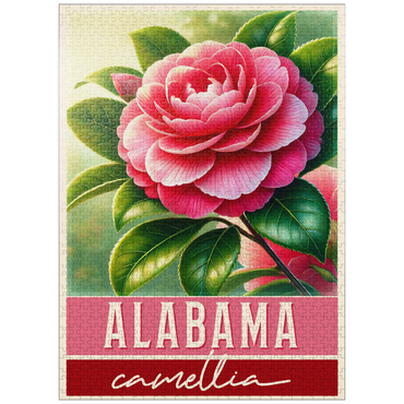 puzzleplate State Flowers Series: Alabama, Camellia 1000 Jigsaw Puzzle