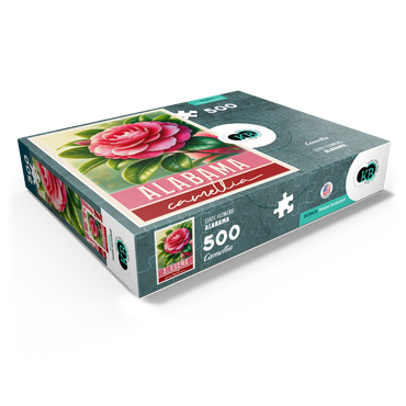 State Flowers Series: Alabama, Camellia 500 Jigsaw Puzzle box view1