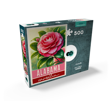 State Flowers Series: Alabama, Camellia 500 Jigsaw Puzzle box view2