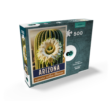 State Flowers Series: Arizona, Saguaro Cactus Blossom 500 Jigsaw Puzzle box view2