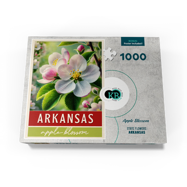 State Flowers Series: Arkansas, Apple Blossom 1000 Jigsaw Puzzle box view3