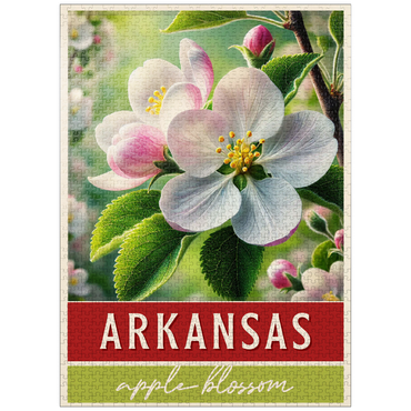 puzzleplate State Flowers Series: Arkansas, Apple Blossom 1000 Jigsaw Puzzle