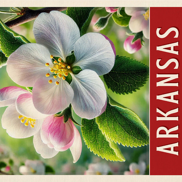 State Flowers Series: Arkansas, Apple Blossom 1000 Jigsaw Puzzle 3D Modell