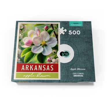 State Flowers Series: Arkansas, Apple Blossom 500 Jigsaw Puzzle box view3